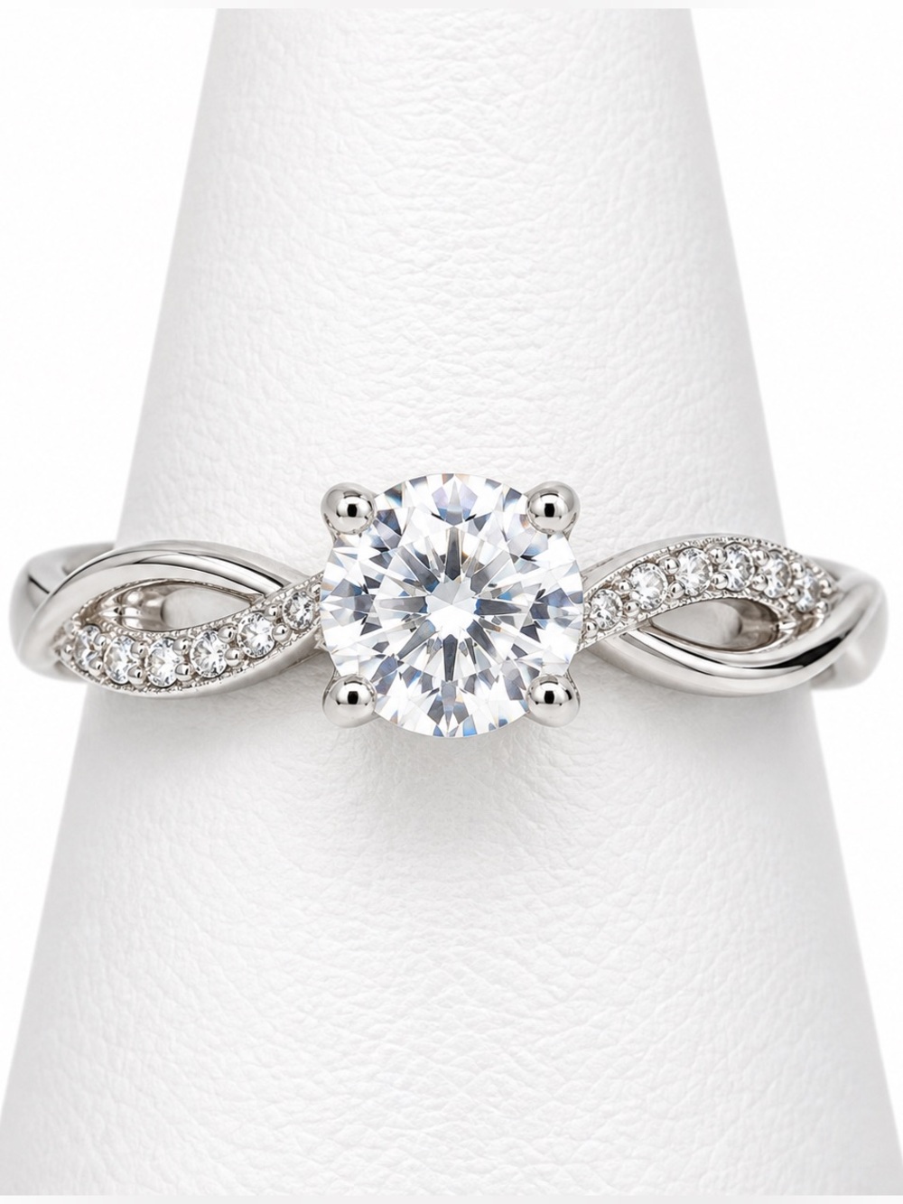 Pave twist ring size 8 adjustable